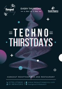 Techno Deep House Music in Hangout Roof Top Bar