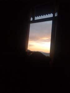 Kasauli Views of Sun rise from window of Kasauli Regency