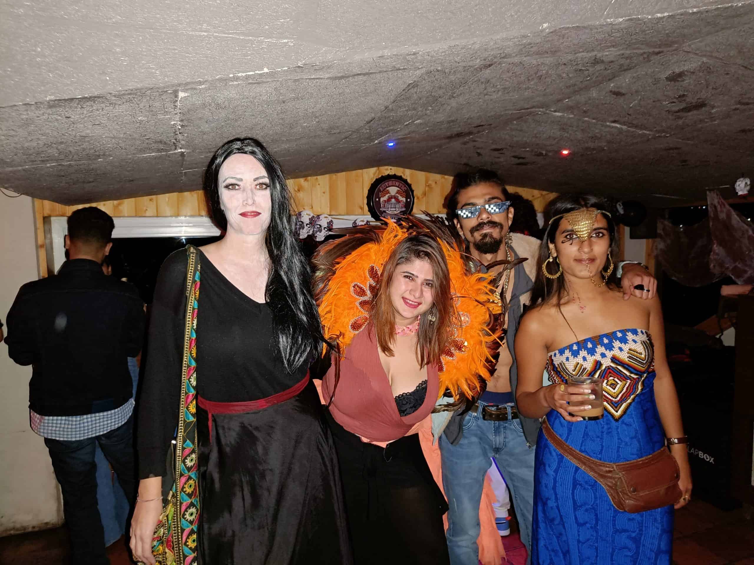 Couple in costume at Retro Night Kasauli, Hangout Rooftop Bar