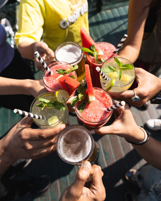 Drinks at Hangout, the best bar in Kasauli